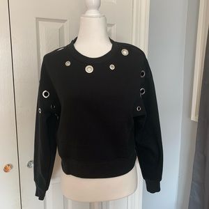 Good American black sweatshirt